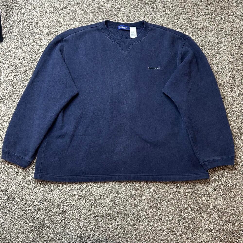 Navy blue reebok crewneck sweatshirt